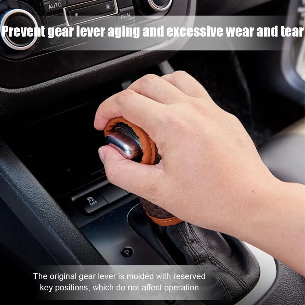 Universal Car Gear Shift Knob Cover – Ice Silk Non-Slip Grip Gear Shift Knob Cover SPOT
