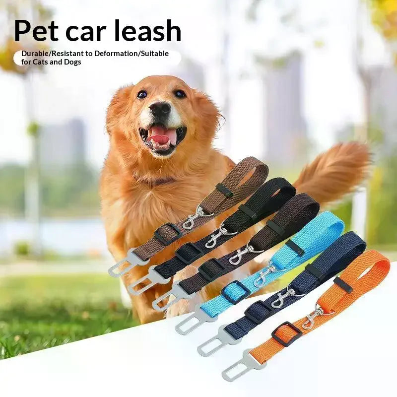 Adjustable Nylon Pet Car Seat Belt – Safety Leash for Dogs & Cats Pet Car Safety Leash SPOT