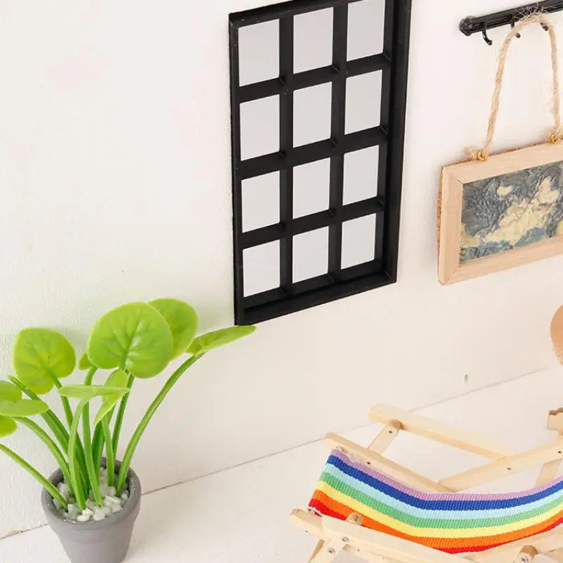 1:12 Scale Dollhouse Wood Window Frame – Miniature Decor Dollhouse Accessory SPOT
