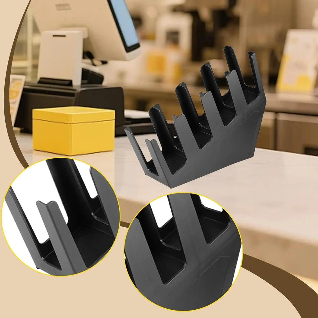4-Grid Slanted Cup & Lid Dispenser Rack | Countertop Organizer Cup Dispenser Rack SPOT