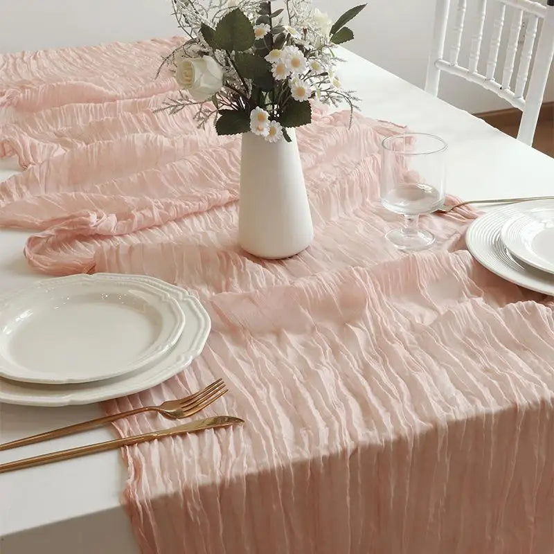 Boho Cheesecloth Table Runner | Wedding & Party Décor 90–400cm Table Runner SPOT C 90X400CM