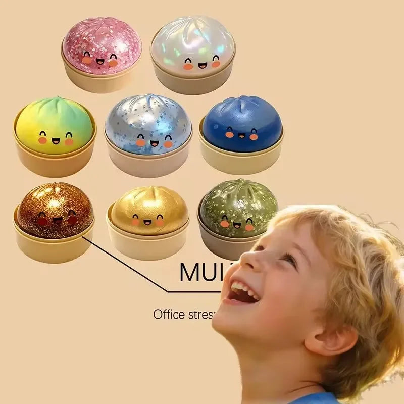 Sparkling Dumpling Squishy Toy – Giant Steamed Bun Fidget Ball Squishy Fidget Toy SPOT