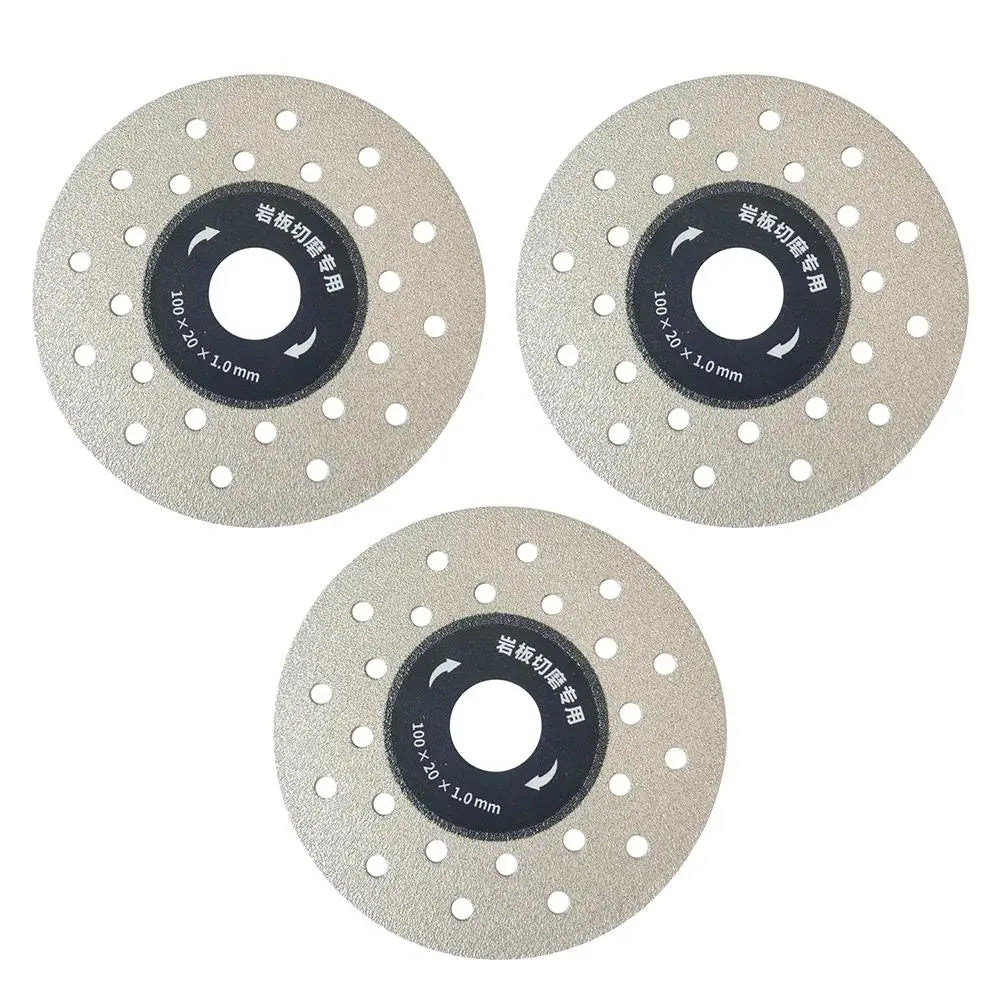 3-Pack 100mm Porous Cutting Discs for Stone, Tile & Ceramic Cutting Disc Set SPOT A