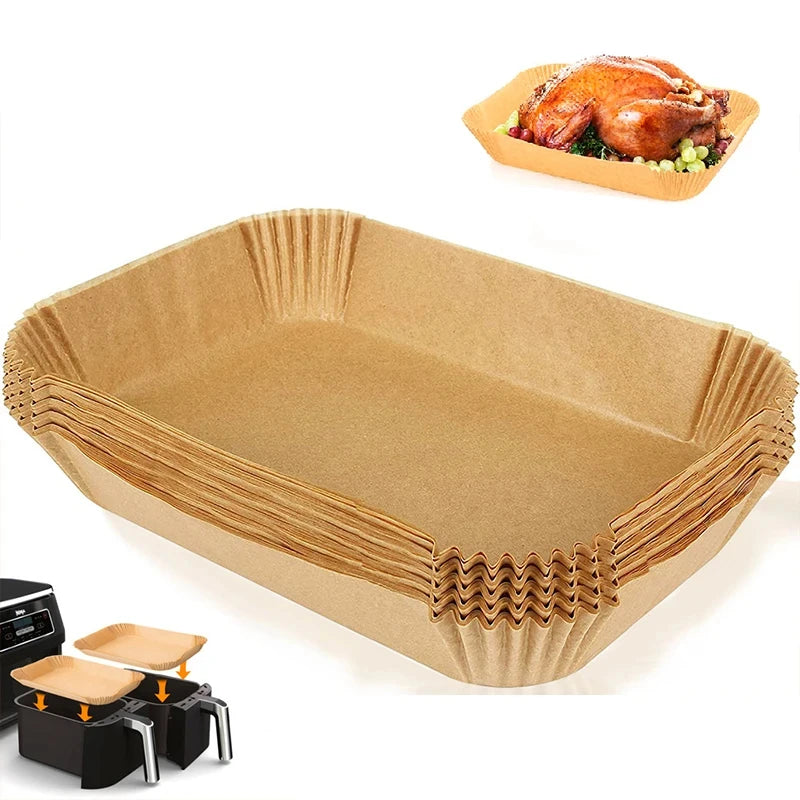 Disposable Rectangle Air Fryer Paper Liners – Non-Stick Air Fryer Liner SPOT