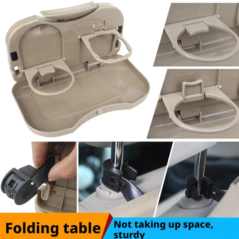 Folding Car Backseat Tray Table with Cup Holder & Hooks Car Backseat Tray SPOT