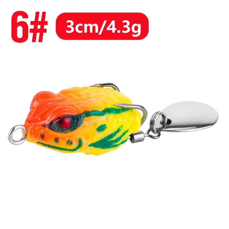 Mini Frog Fishing Lure 3cm 4.3g – 16 Colors Double Hook Fishing Lure SPOT A6