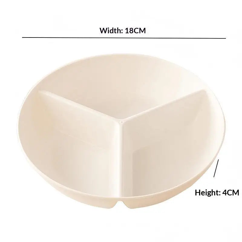 3-Compartment Round Dinner Plate – BPA-Free Kids Plate Divided Dinner Plate SPOT