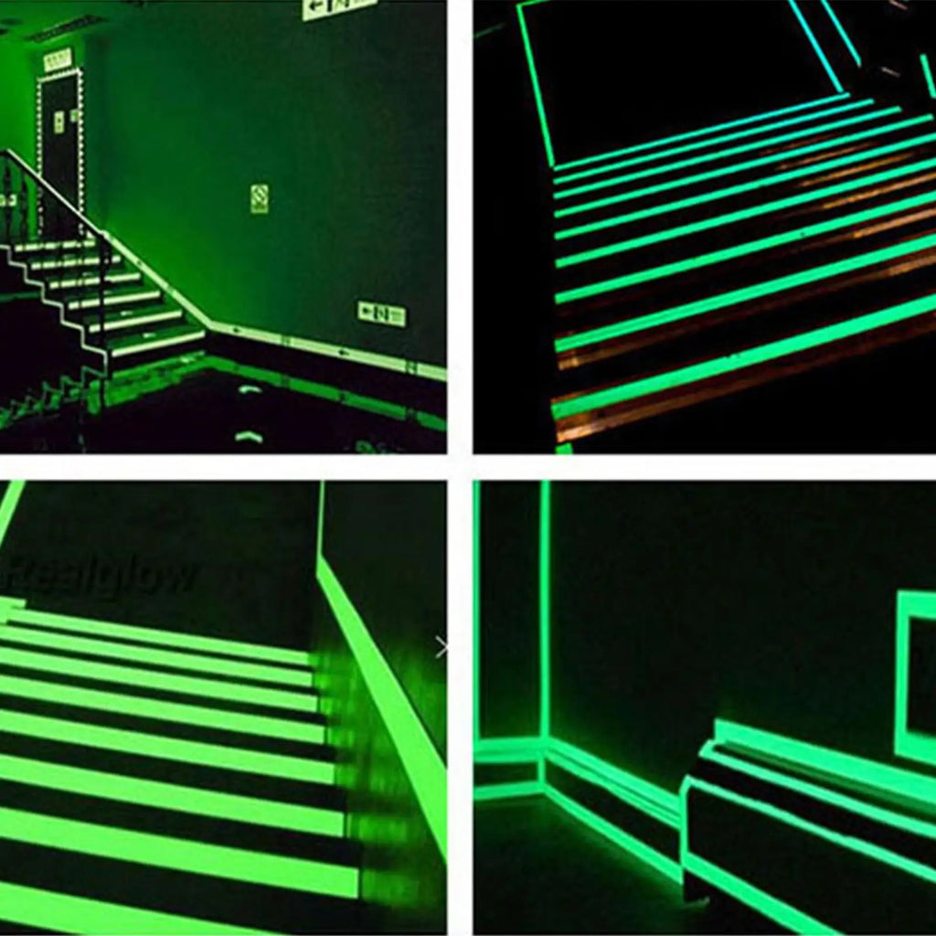 Glow in the Dark Safety Tape – Green Self-Adhesive 1cm×3m Glow Safety Tape SPOT