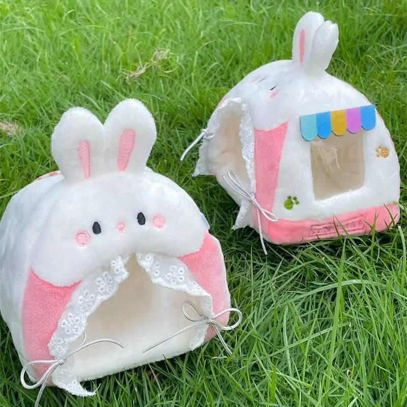 Cute Plush Rabbit Tent – Mini Dollhouse Desktop Ornament Dollhouse Accessory SPOT