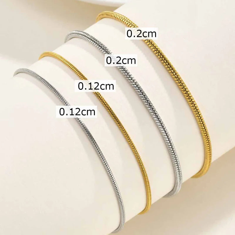 Stainless Steel Snake Chain Bracelet – Non-Tarnish, Waterproof Snake Chain Bracelet SPOT