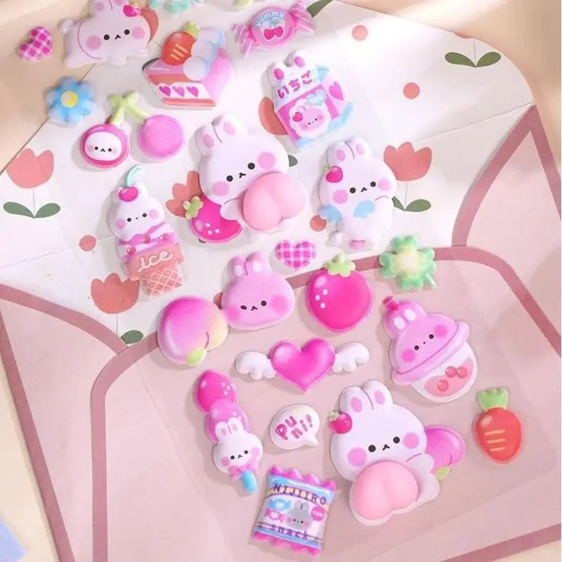 3D Cartoon Peach Foam Sticker – Squishy DIY Decor Sticker Novelty Foam Sticker SPOT