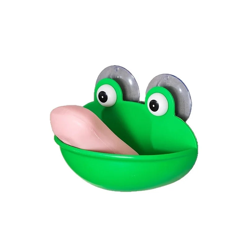 Suction Cup Frog Soap Dish – Cute Wall-Mounted Soap Holder Soap Dish SPOT