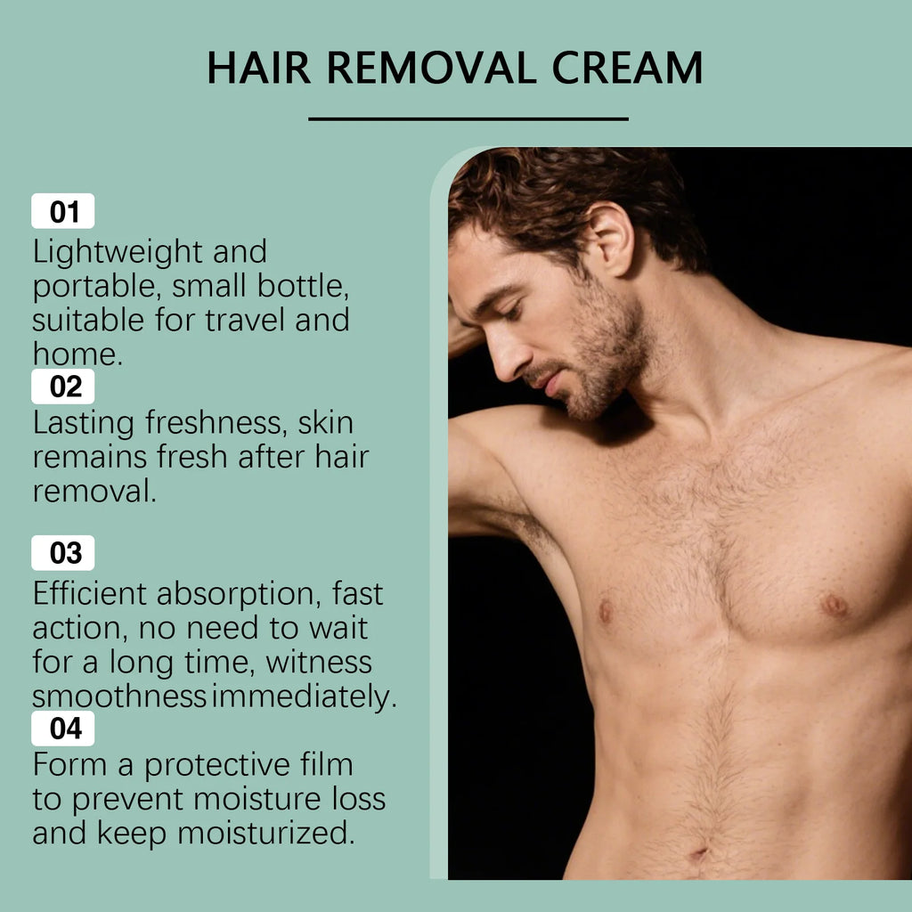 OceAura Aloe Vera Men's Hair Removal Mousse 100ml Depilatory Mousse SPOT