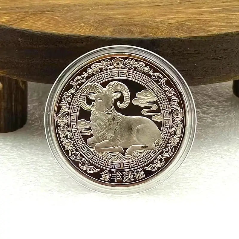 2027 Year of the Goat Gold-Plated Collectible Souvenir Coin Collectible Souvenir Coin SPOT O
