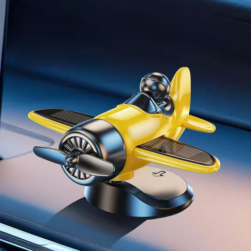 Solar Powered Rotating Airplane Car Dashboard Ornament Car Dashboard Ornament SPOT YE