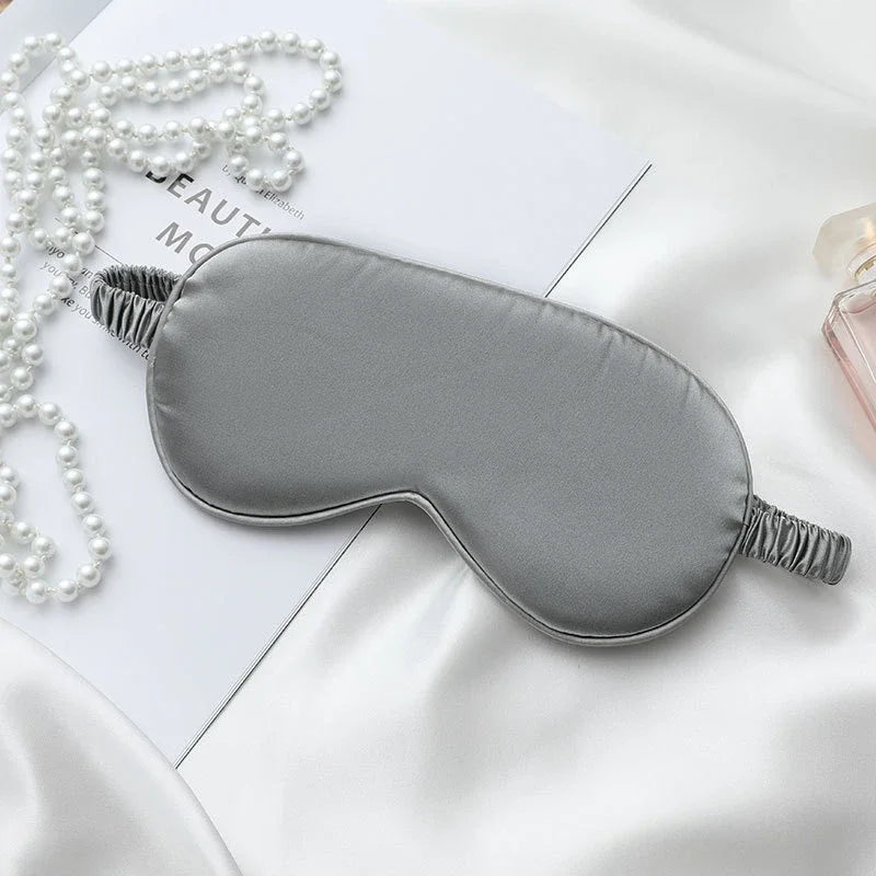 Silk Sleep Eye Mask – Light Blocking Travel Eye Shade Sleep Eye Mask SPOT Grey