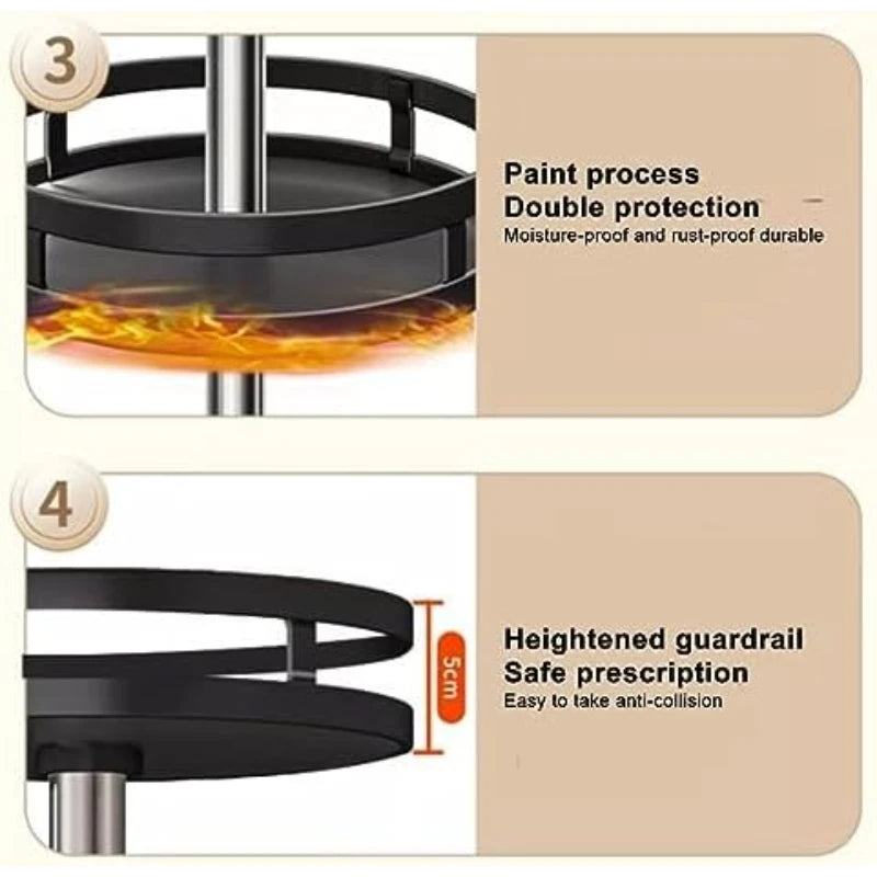 360° Rotating Spice Rack Turntable – Countertop Organizer Rotating Kitchen Organizer SPOT