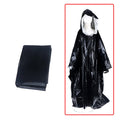 Waterproof Emergency Rain Poncho & Thermal Blanket – Hooded Emergency Rain Poncho SPOT Black