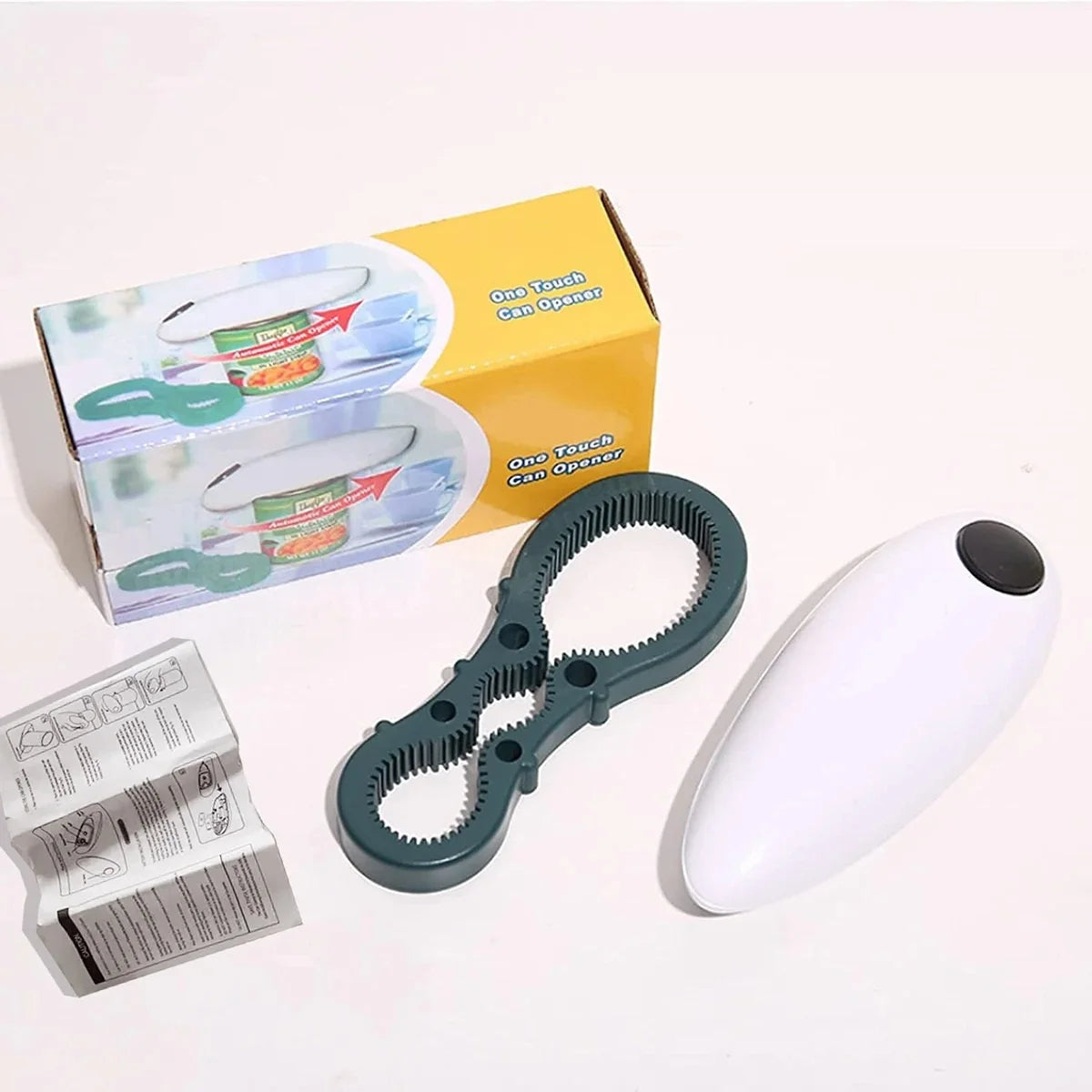 NOCCLILI One-Touch Electric Can Opener – Automatic & Portable Electric Can Opener SPOT SF310-white