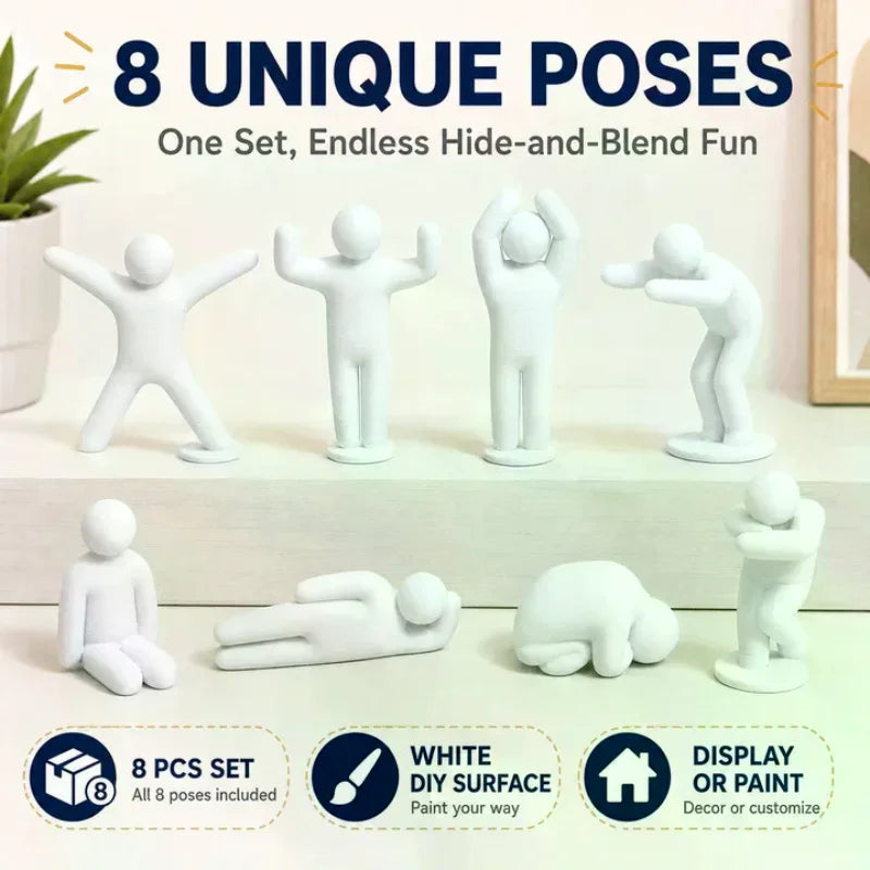 8-Pack 3D Printed Chameleon Robot Figures – DIY Collectible Set Collectible Figure Set SPOT