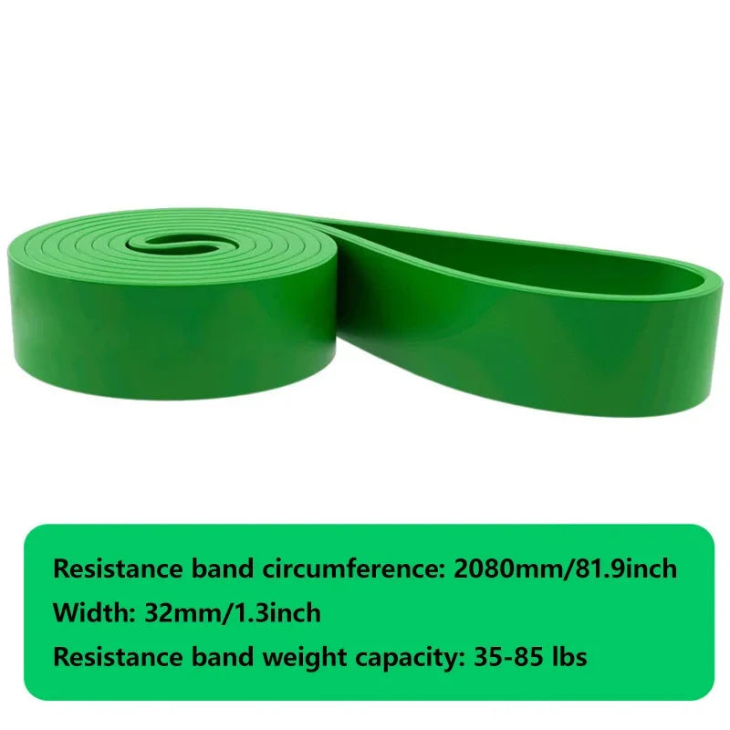 Latex Resistance Band – Pull-Up & Strength Training Elastic Band Resistance Band SPOT Green 55-125LB