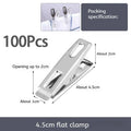 Stainless Steel Clothespins 20/100-Pack – Flat Binder Clips Clothespins Clip Set SPOT 100Pcs