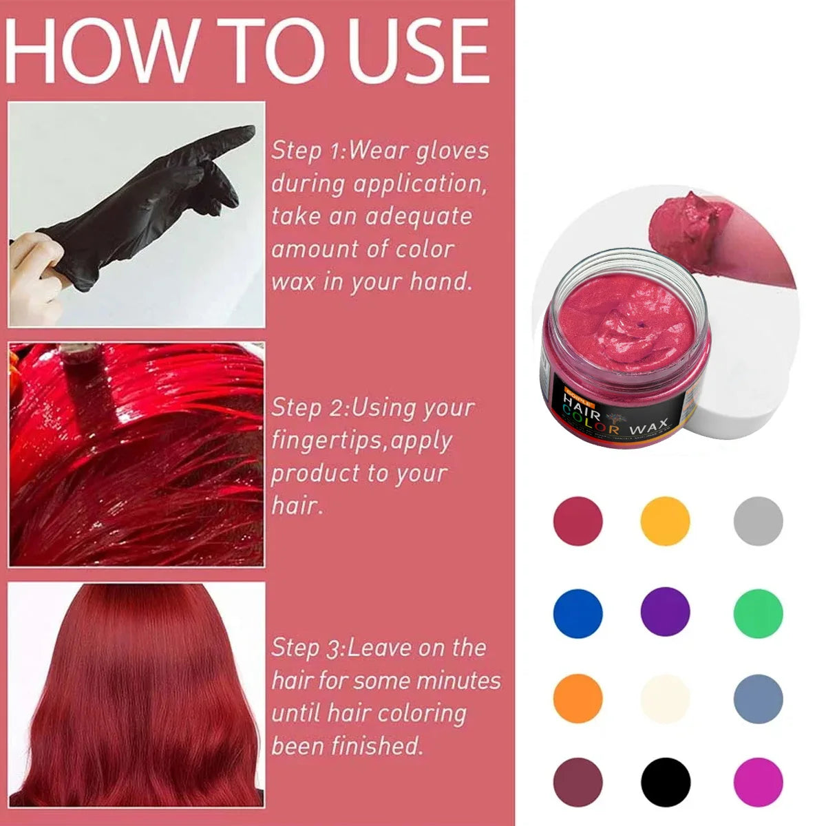Goiple Temporary Hair Color Wax – Wash-Out Styling Dye Cream Temporary Hair Color Wax SPOT