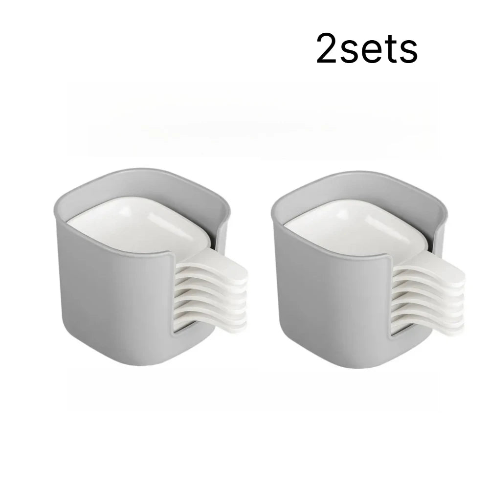 Stackable Measuring Spoon Set with Storage Holder – PP Plastic Measuring Spoon Set SPOT 2sets