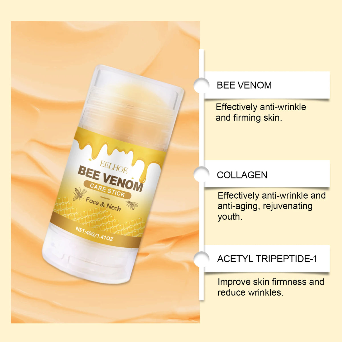 Eelhoe Bee-Venom Neck Cream Stick – Collagen Lift & Firm Neck Firming Cream SPOT