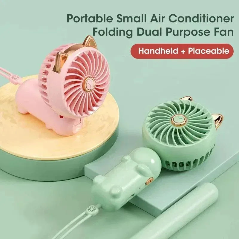 Foldable USB Rechargeable Mini Handheld & Desk Fan – Portable Portable Mini Fan SPOT