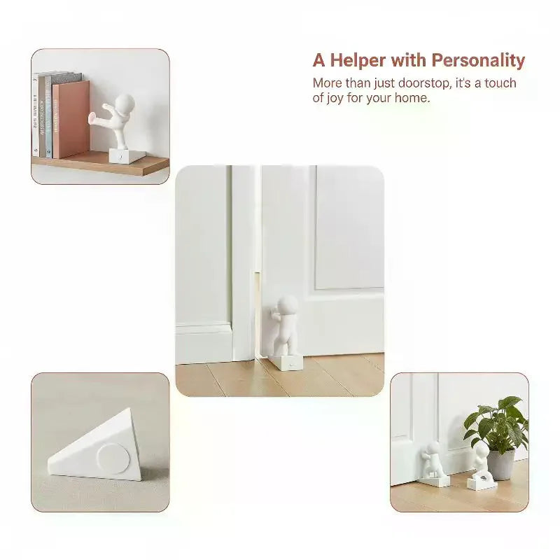 Cute Humanoid Door Stopper – Non-Slip Decorative Door Bumper Decorative Door Stopper SPOT