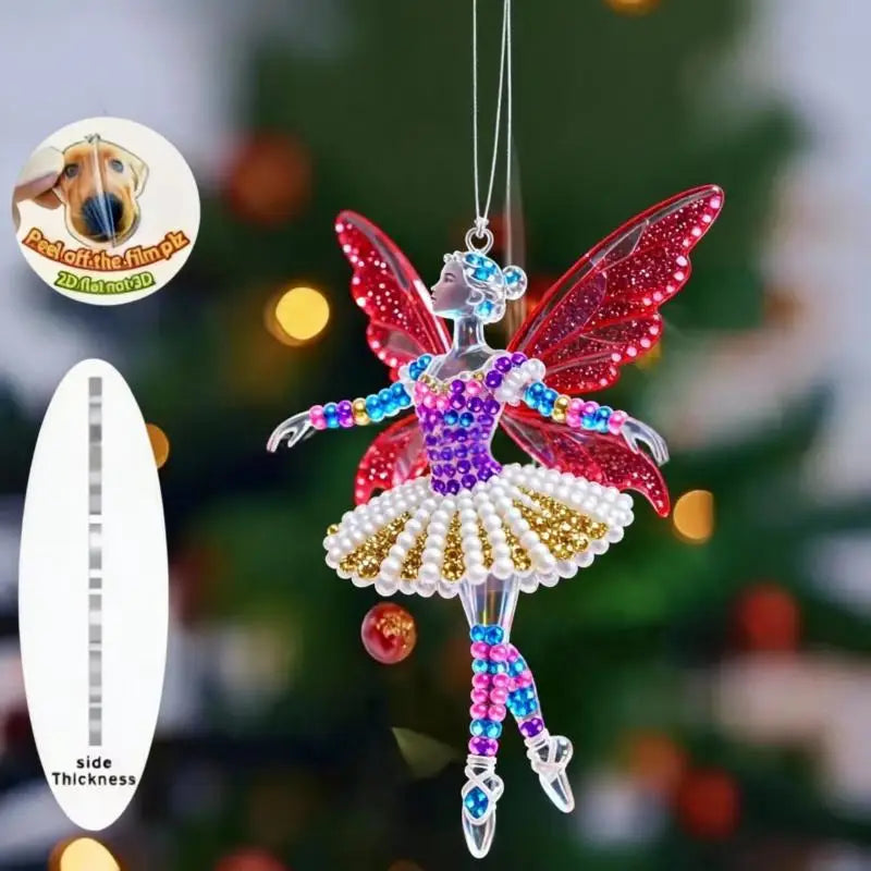 Sparkling Ballerina Acrylic Pendant – Car Charm & Xmas Ornament Decorative Pendant Ornament SPOT A11
