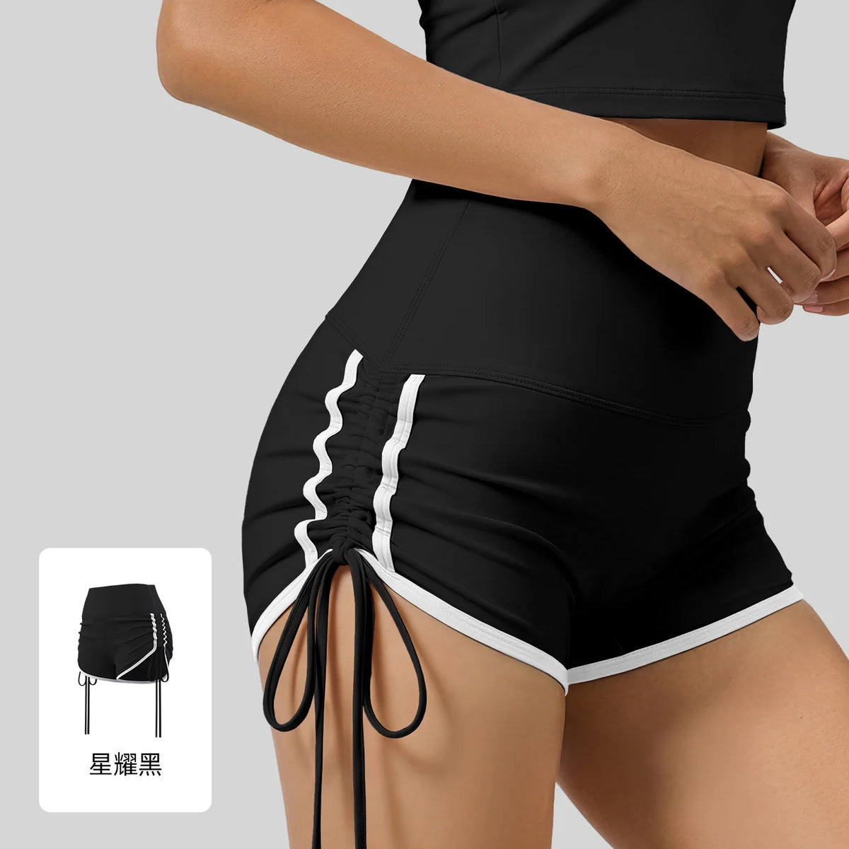 Women's Yoga Shorts – Sport Cycling Running Gym Leggings Women's Yoga Shorts SPOT Black S