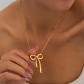 Bowtie Zirconia Choker Necklace – Bow Knot Pendant for Women Choker Necklace SPOT NC-2241G