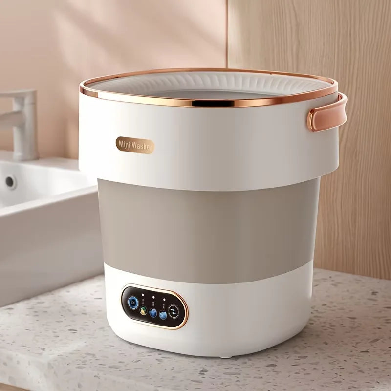 15L Portable Collapsible Washing Machine with Spin Dryer Portable Washing Machine SPOT WHITE US
