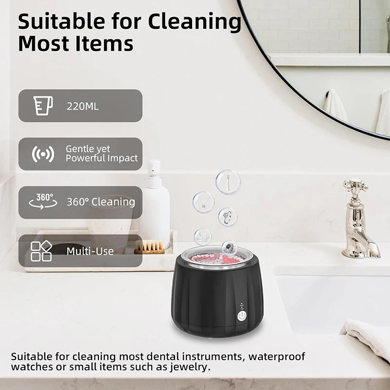 Ultrasonic Retainer & Denture Cleaner – 220ml, 40kHz, 2 Modes Ultrasonic Dental Cleaner SPOT