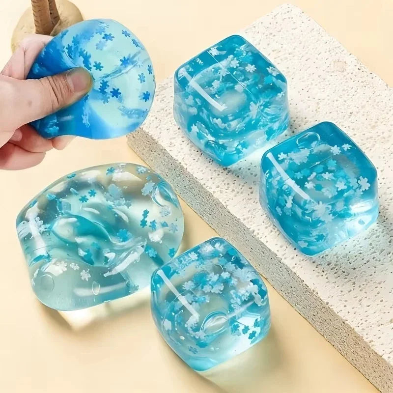 Squishy Snowflake Ice Cube Slow-Rising Sensory Fidget Toy Squishy Fidget Toy SPOT