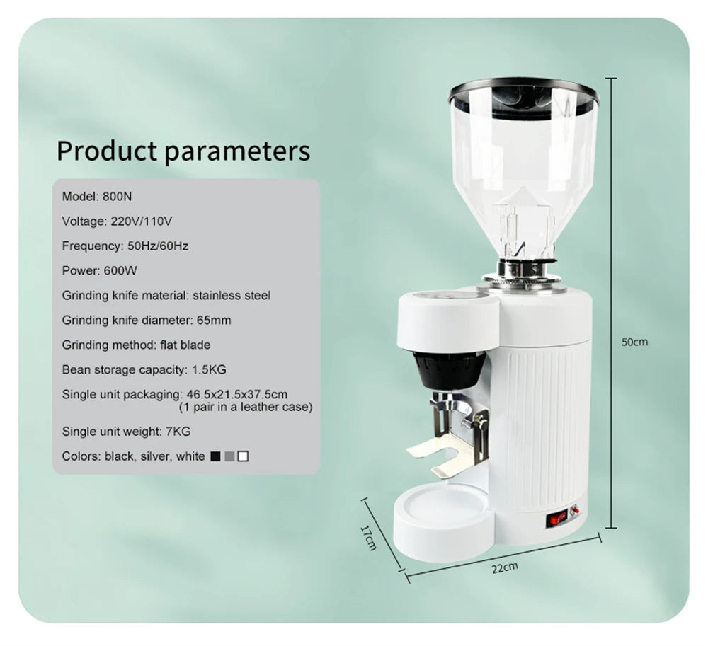 DUTRIEUX 65mm Flat Burr Electric Coffee Grinder 1500g Commercial Electric Coffee Grinder SPOT