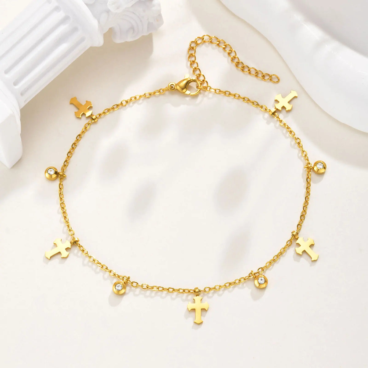 Waterproof Stainless Steel Dangle Anklet – Adjustable Women's Fashion Anklet SPOT