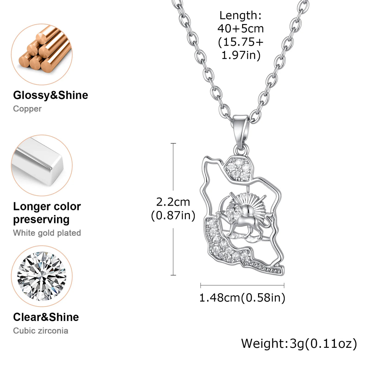 Lion Pendant Necklace – CZ Charm Vintage Hip Hop Jewelry Pendant Necklace SPOT