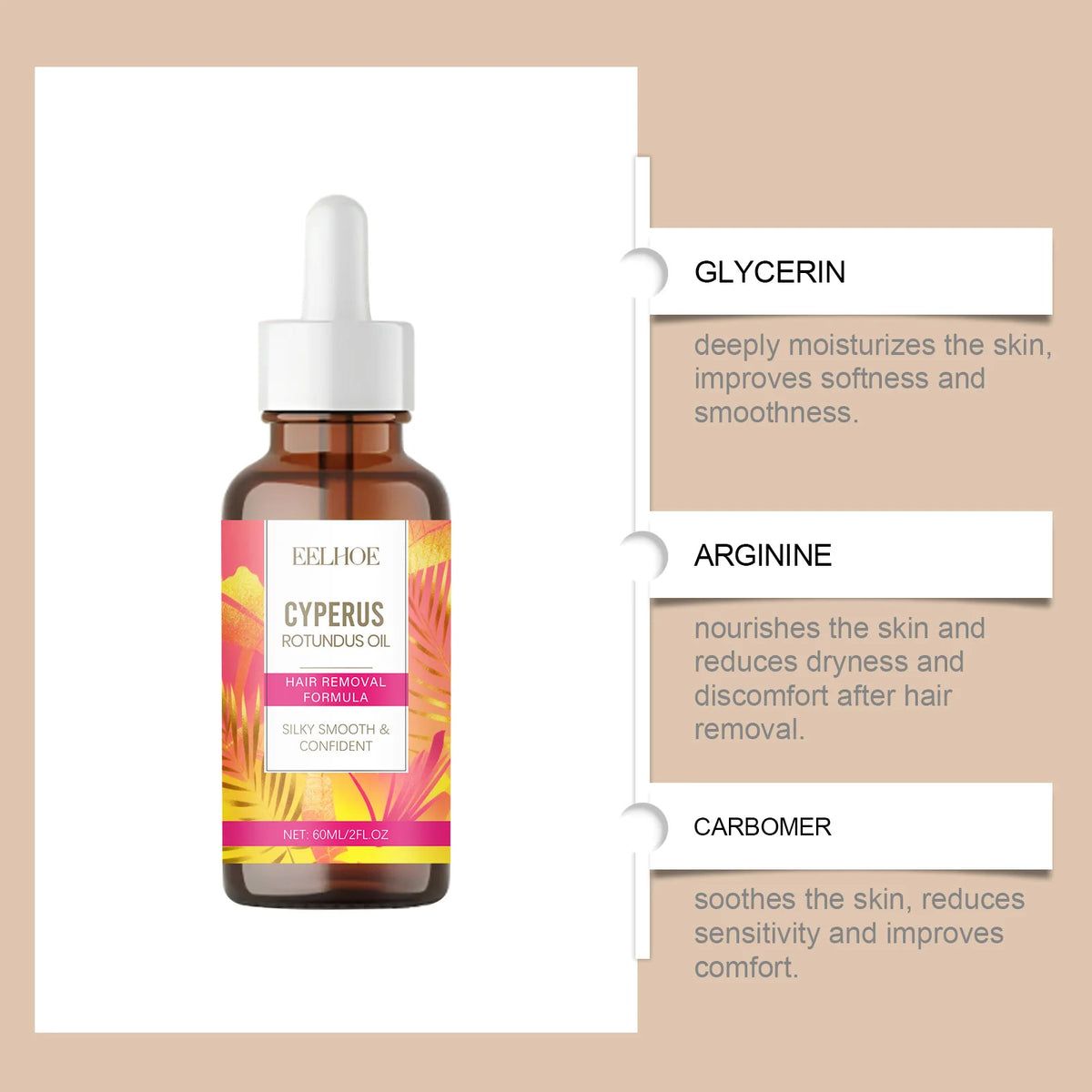 Cyperus Rotundus Post-Hair Removal Oil – Smooth Skin 60ml Hair Removal Aftercare Oil SPOT