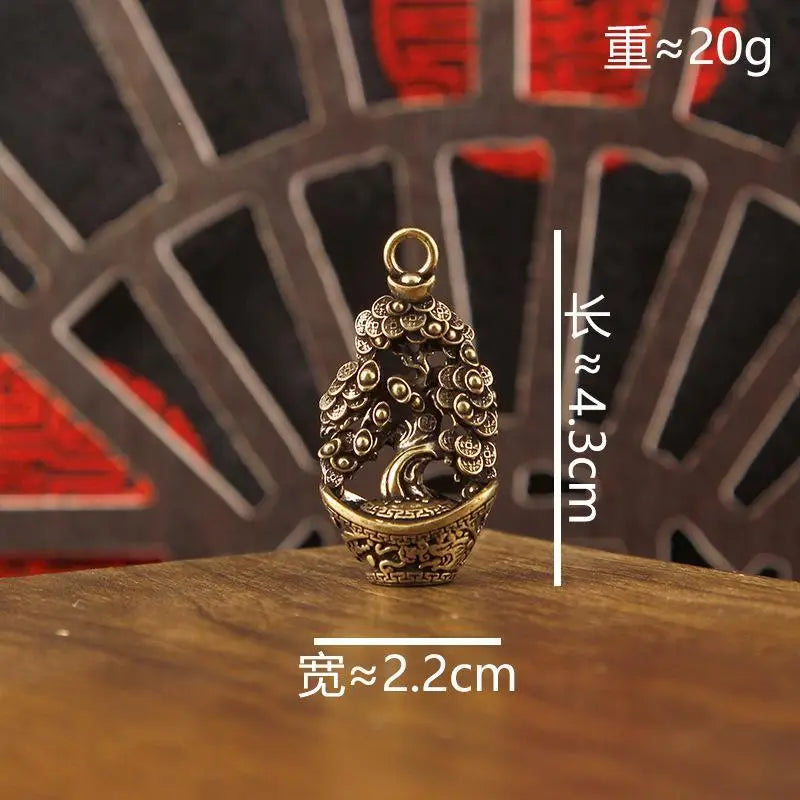Brass Wealth Tree Figurine | Feng Shui Desktop Ornament Desktop Figurine SPOT A2