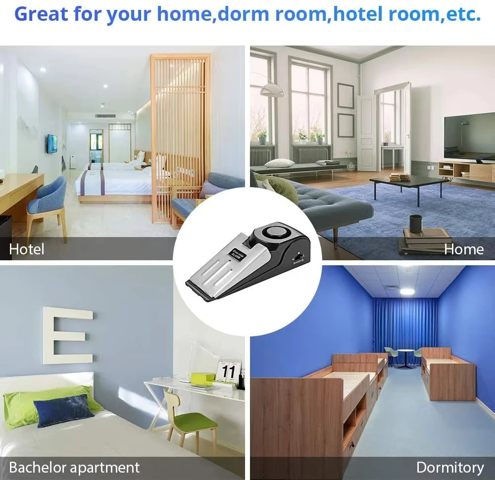 Wedge Door Stop Alarm – 120dB Portable Security Alert Door Stop Alarm SPOT