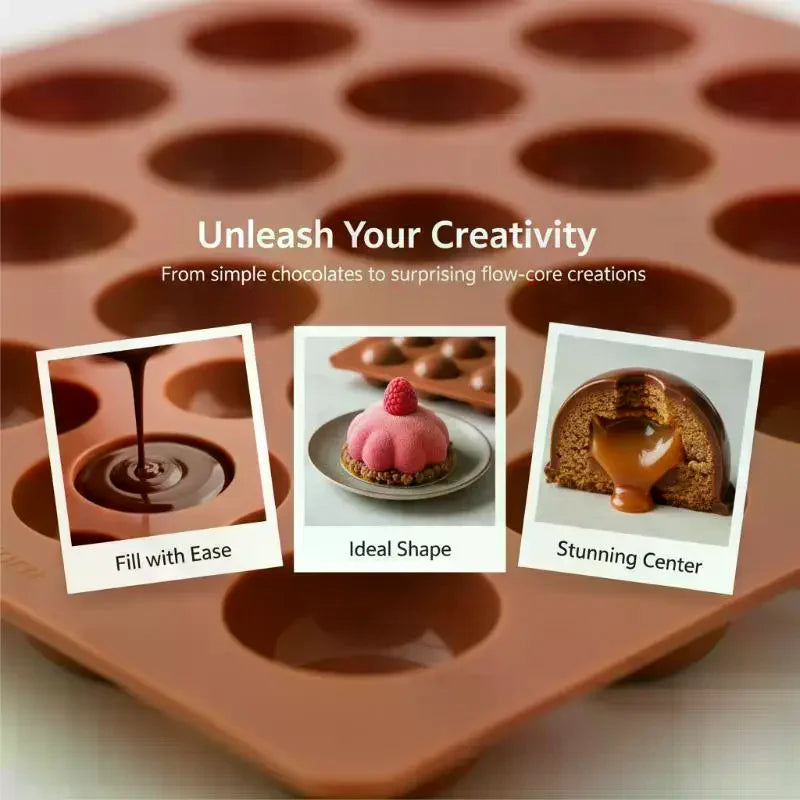 15-Cavity Half Sphere Silicone Mold – Chocolate & Mousse Baking Silicone Baking Mold SPOT