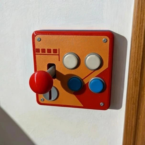 Retro Arcade Joystick Wall Light Switch Panel | Gamer Décor Novelty Wall Switch SPOT A4