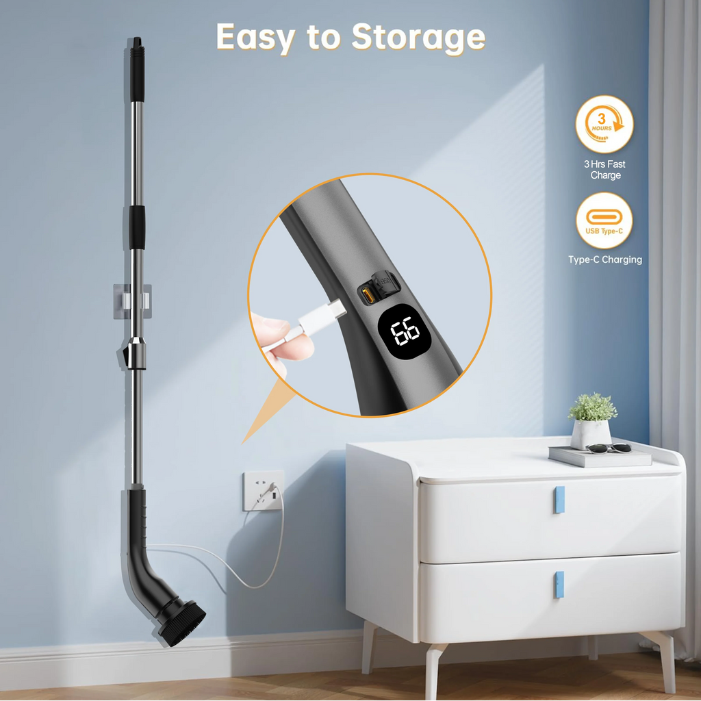 Electric Rotating Cleaning Brush – Extendable Long Handle Electric Cleaning Brush SPOT