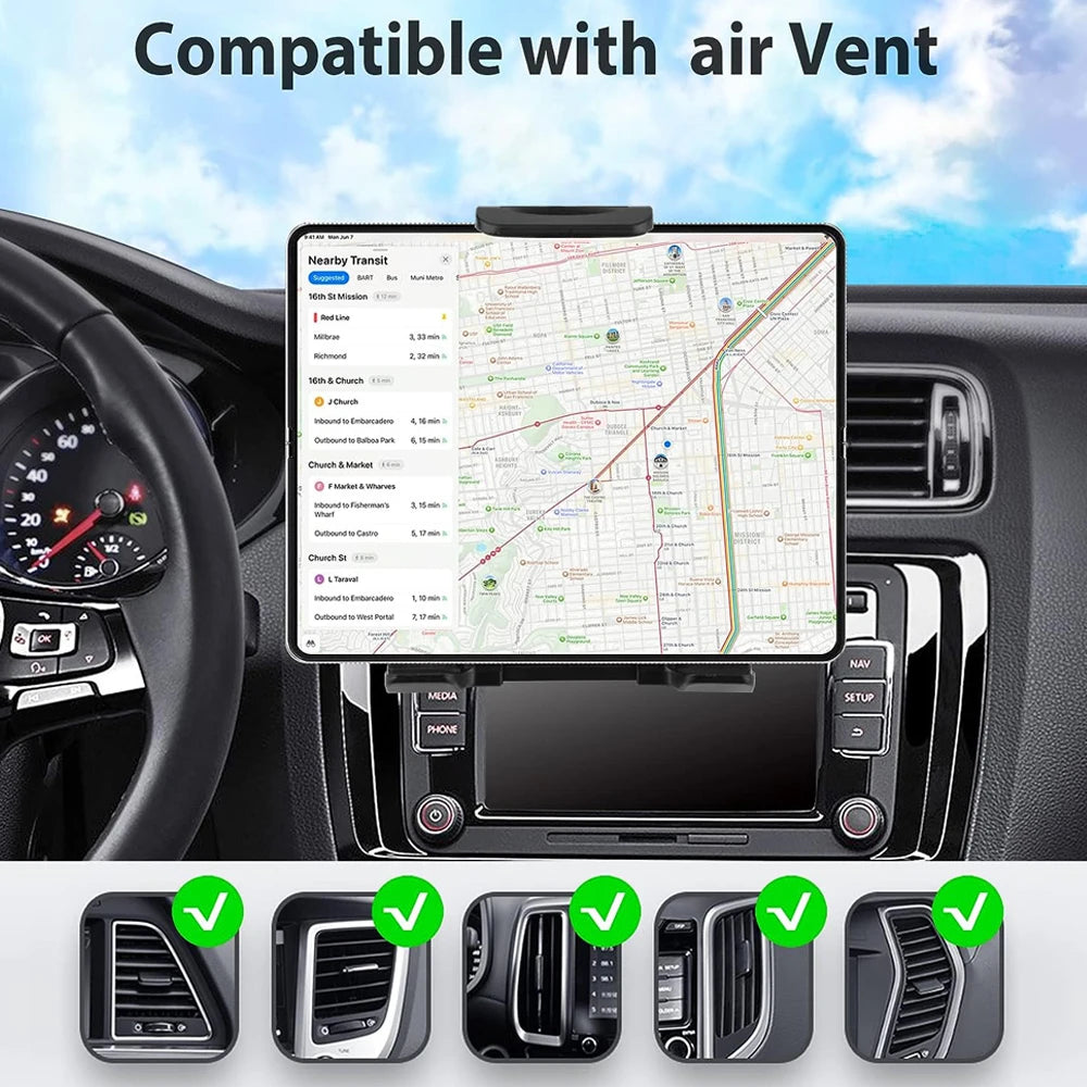 Universal Car Air Vent Tablet & Phone Mount – 360° Rotation Car Tablet Mount SPOT