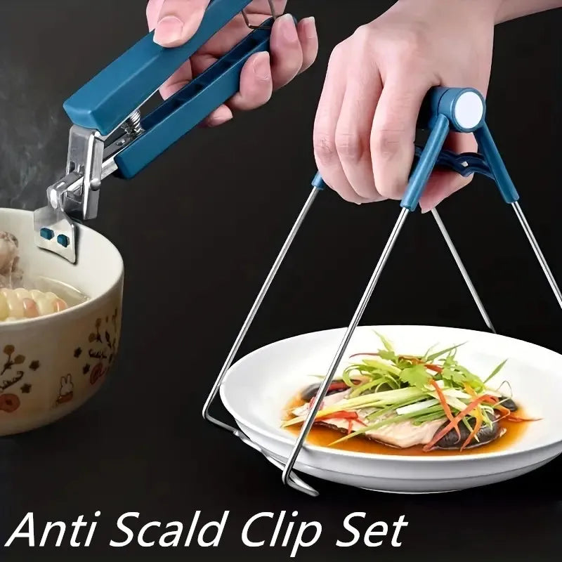 Silicone Heat-Resistant Bowl & Tray Holder Clip – Anti-Slip Silicone Bowl Holder SPOT