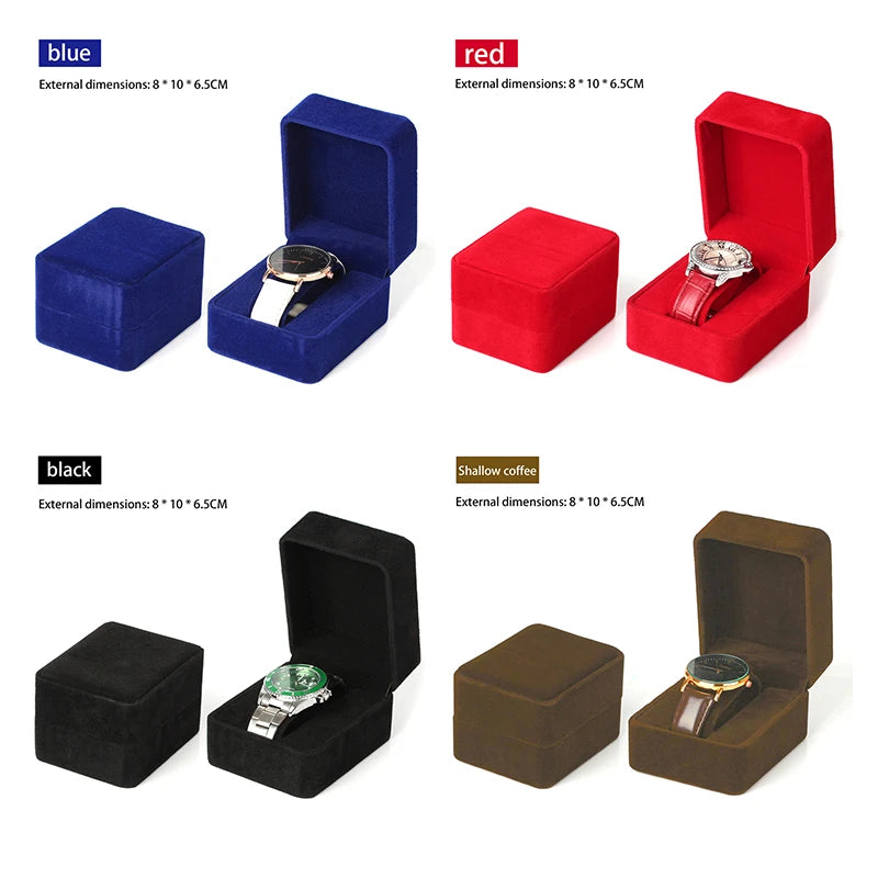 Velvet Watch Box – Flannel Storage Case for Watches & Jewelry Watch Storage Box SPOT