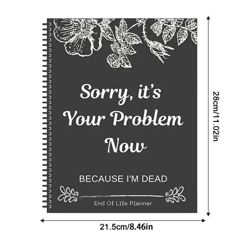 Funny End of Life Planner – Emergency Binder & Final Wishes Life Planning Binder SPOT